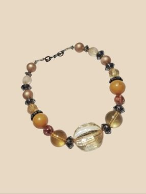 Bright Summer Colors Orange Beaded Necklace/Choker